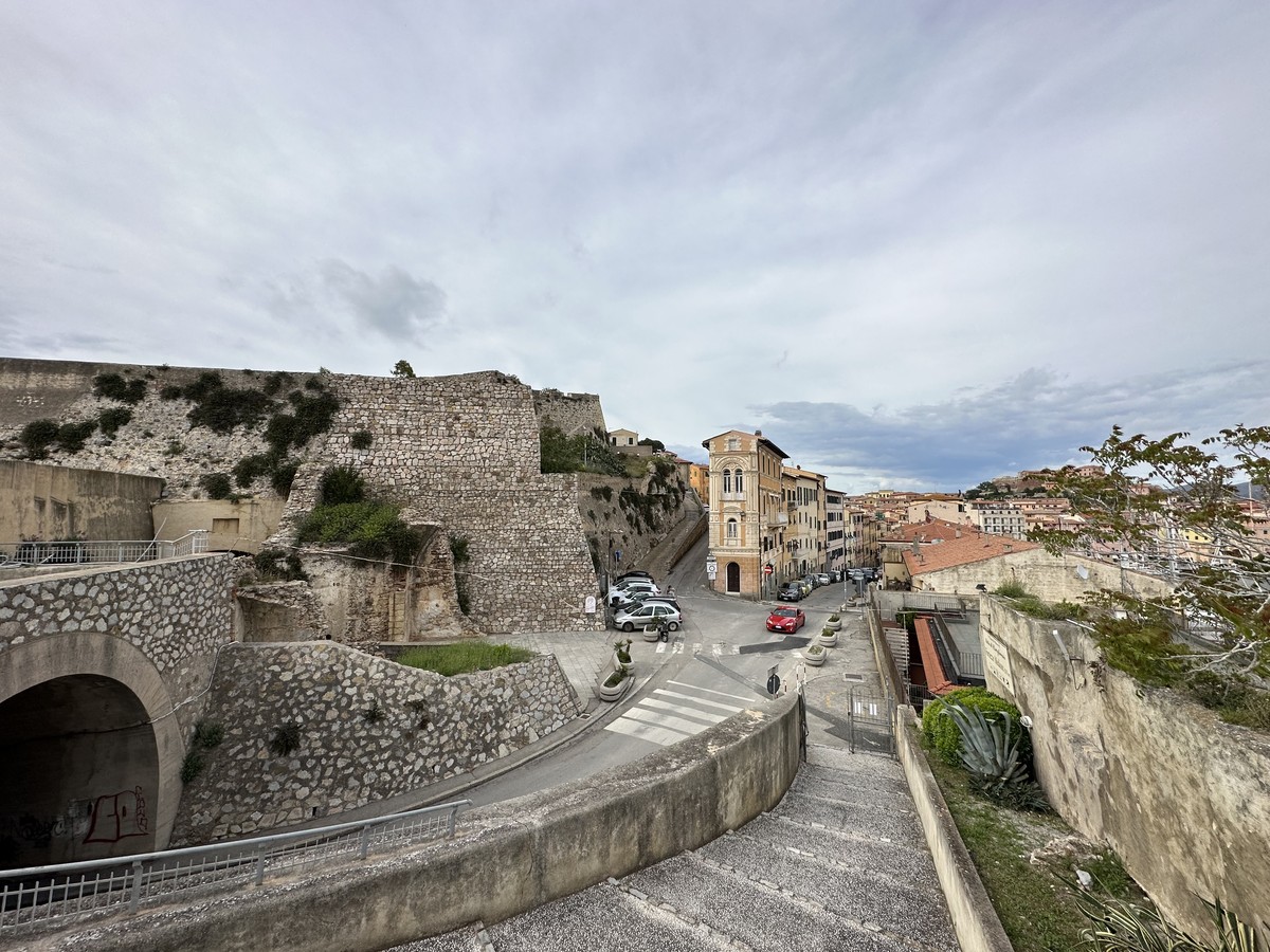 View of the hilltop fortress in Portoferraio, Elba