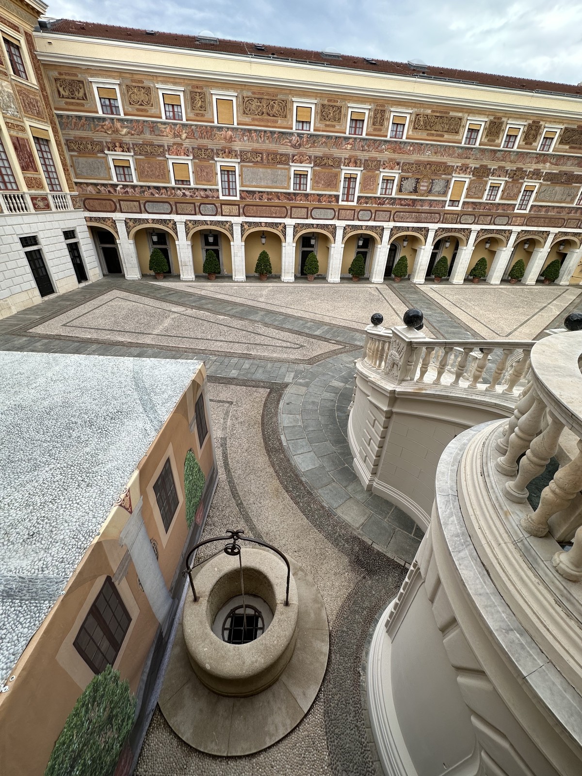 Interior courtyard of the Prince’s Palace of Monaco
