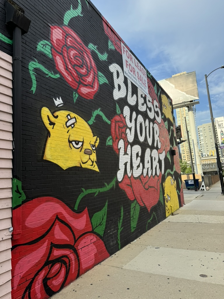 Bless Your Heart street mural near Ohio House in Chicago