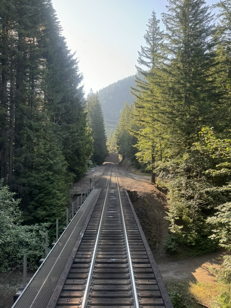 Cascade Range scenery from the Empire Builder train