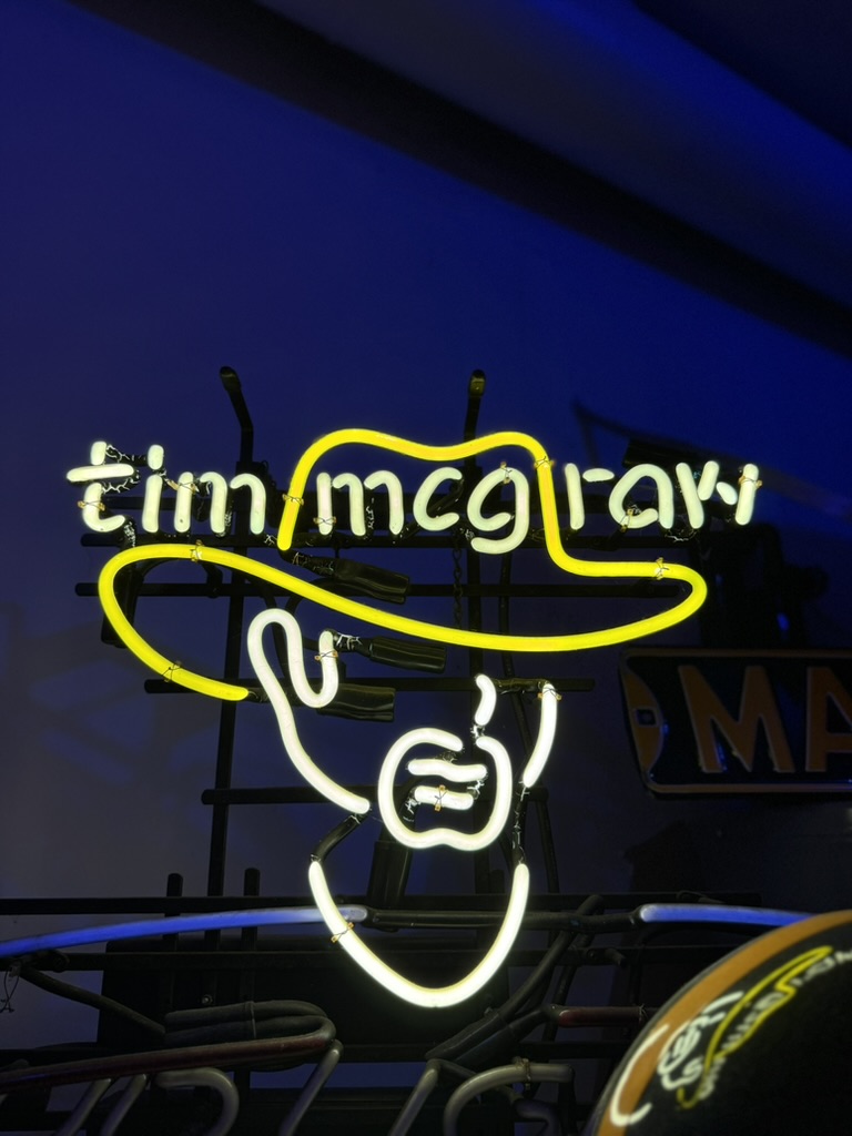 Tim McGraw neon sign in a Tacoma bar
