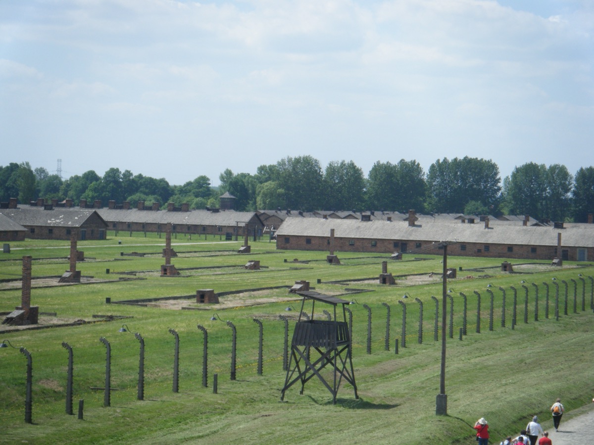 Panoramic view of Auschwitz II-Birkenau
