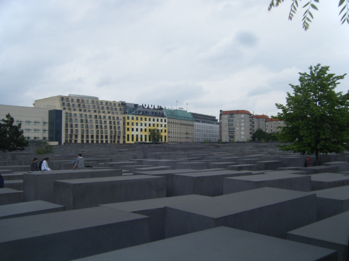 Memorial to the Murdered Jews of Europe, concrete stelae stretching into the distance