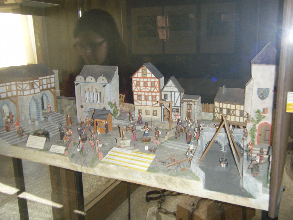 Protocol of Torture museum exhibit from 1656 witch trial in Rothenburg Crime Museum