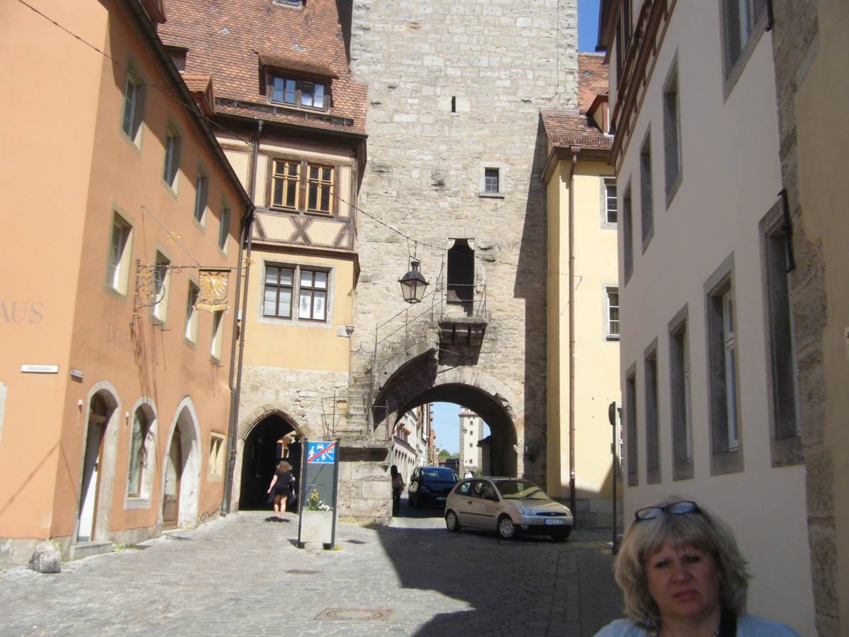 Medieval tower gate in Rothenburg ob der Tauber