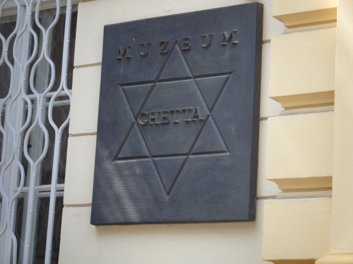 Sign at the entrance to the Terez&iacute;n Ghetto Museum