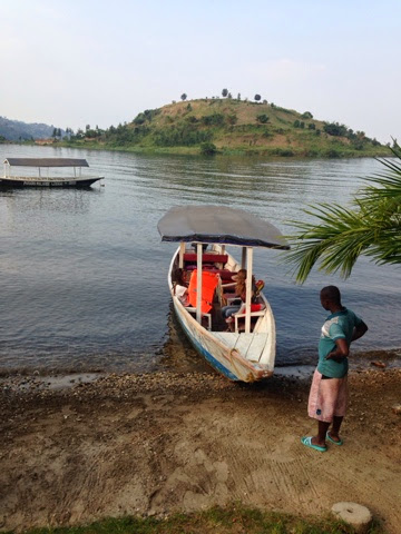 Boat at shore of Lake Kivu