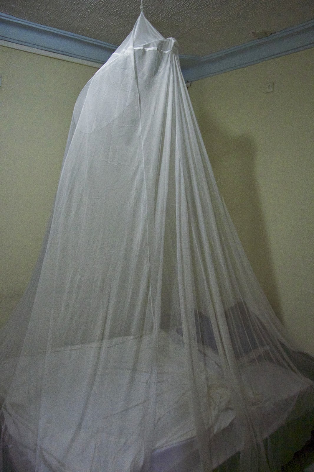 My netted bed in Rwanda