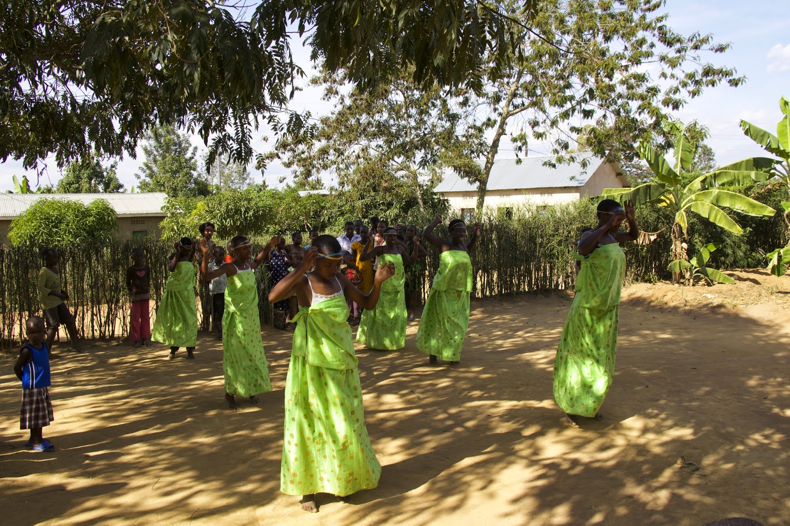 Welcome dance at the reconciliation village