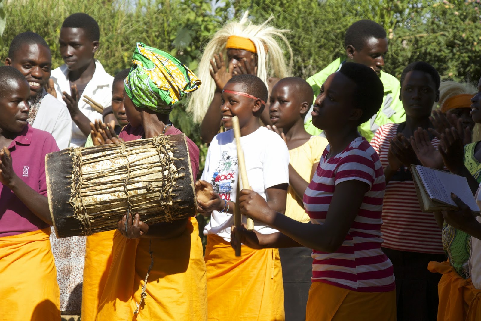 Singers and drummers for the dancers