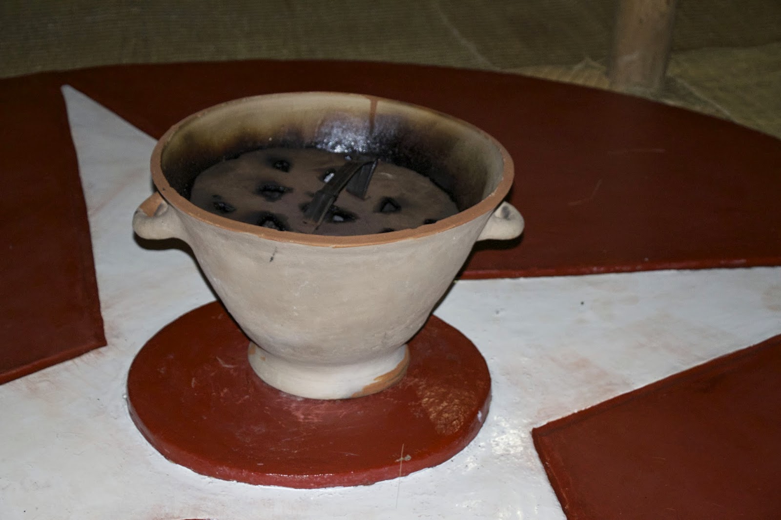 Cow dung furnace inside the royal compound