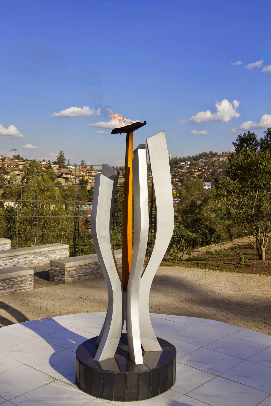 Eternal flame in memory of those lost in the genocide