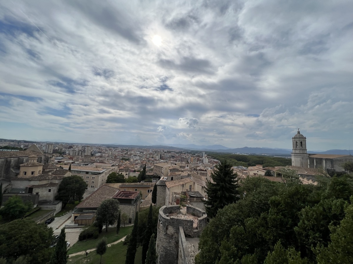 Panoramic view of Girona from the city walls