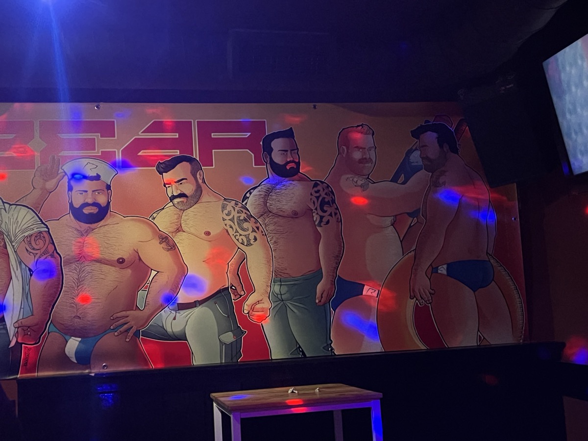 Bear bar mural artwork